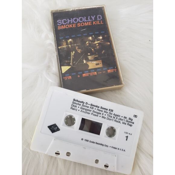 SCHOOLLY D CASSETTE TAPE SMOKE SOME‎ KILL - Picture 1 of 6